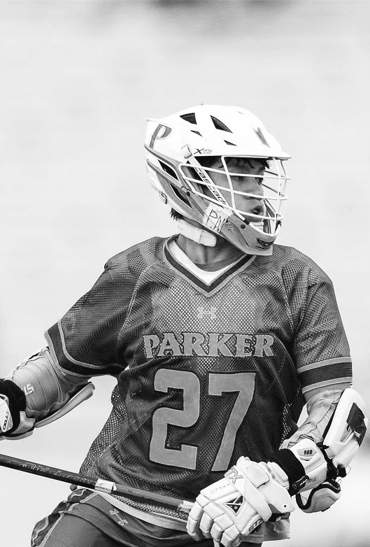 Lacrosse player in action